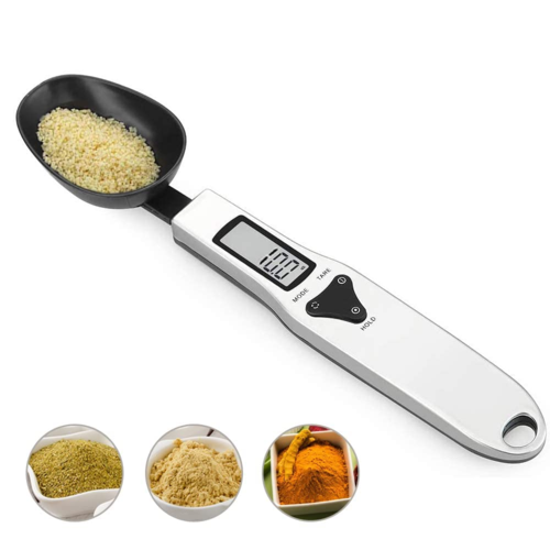 Digital Measuring Spoon Scale – Electronic Kitchen Scale with LCD Display, 0.1g–500g