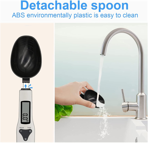 Digital Measuring Spoon Scale – Electronic Kitchen Scale with LCD Display, 0.1g–500g